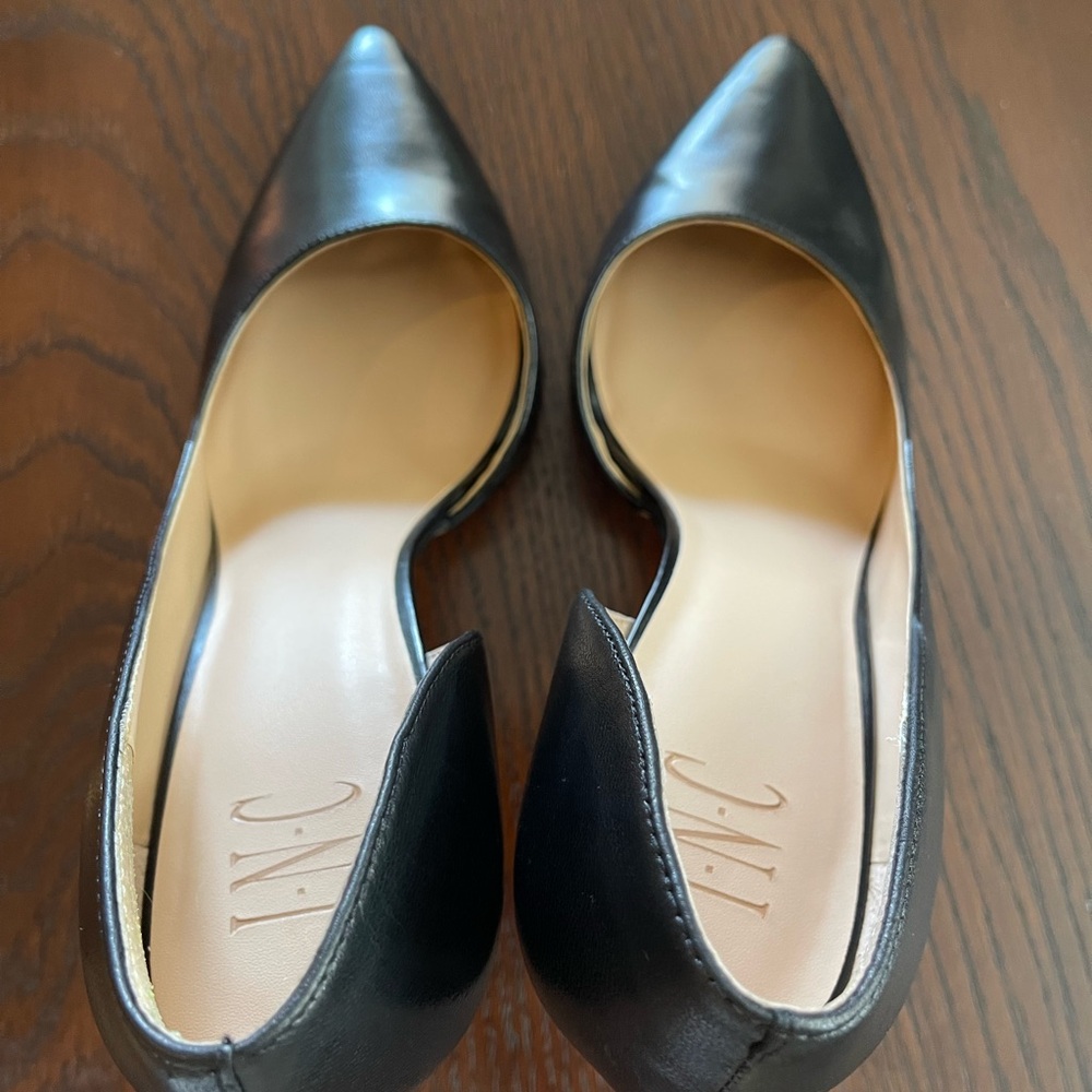 Elegant Black Leather Women's 4” Heels - Picture 5 of 7